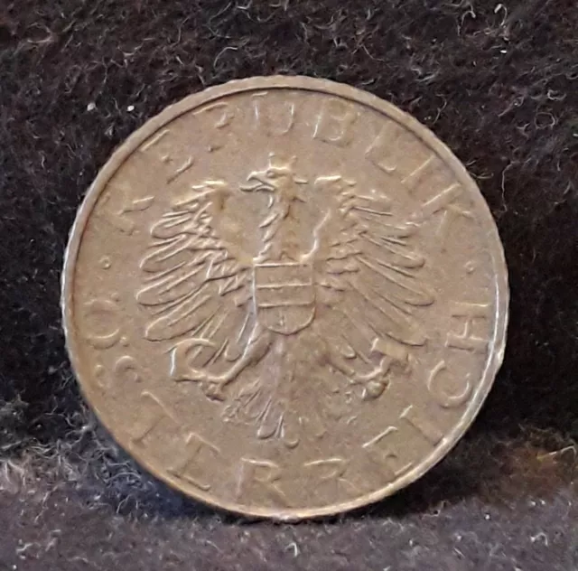 1965 Austria 5 groschen, Austrian eagle, proof, KM-2875