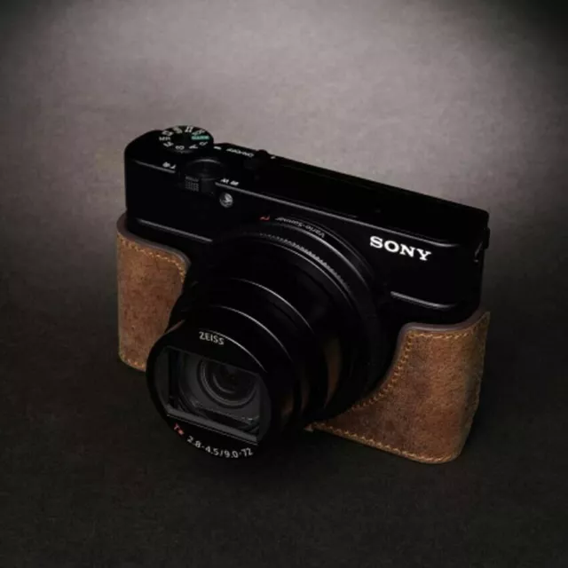 Handmade Genuine Real Leather Half Camera Case Bag Cover For Sony RX100 M6 M7