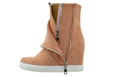 SCARPE DONNA CON Zeppa Stivali Con Rialzo Stivaletti Traforati Primaverili  Rosa EUR 24,99 - PicClick IT