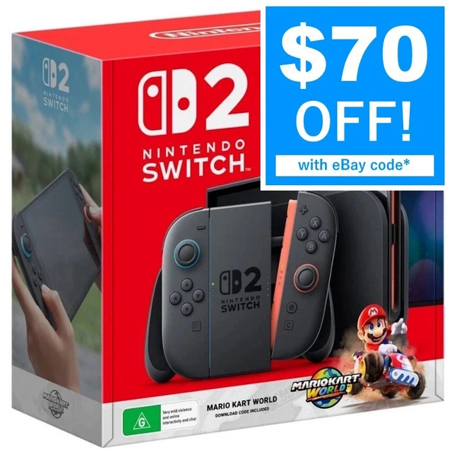 NINTENDO SWITCH 2 + Mario Kart World Console Bundle Brand New Ships Now ...
