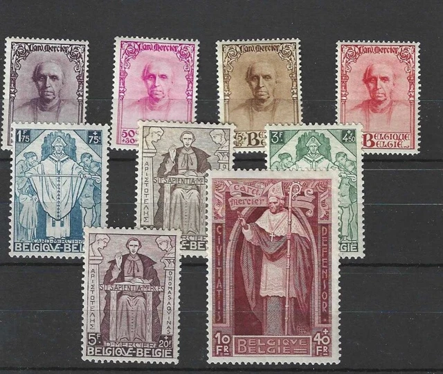 Belgique Yvert et Tellier 342/350 Neuf sans charnière