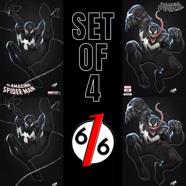 🔥🕷 AMAZING SPIDER-MAN #22 & 24 DAVID NAKAYAMA Variant Set Of 4 VENOM