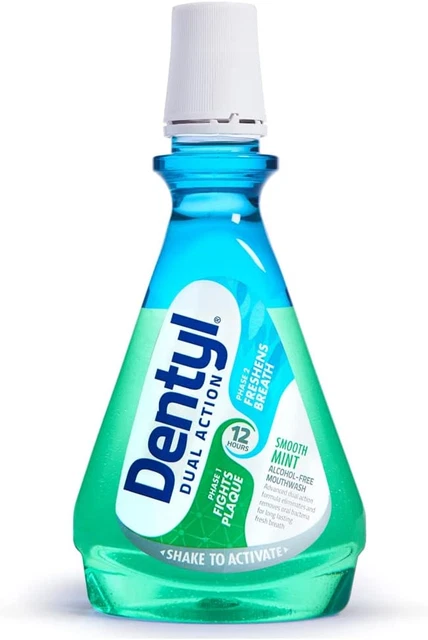 Enjuague bucal CPC reductor de placa suave de doble acción dental, 500 ml