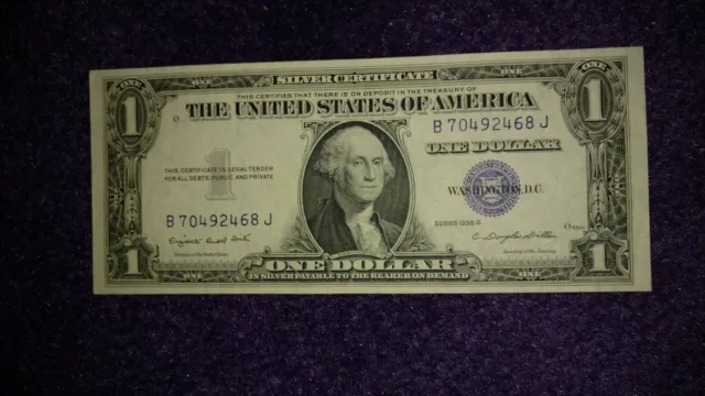 FR-1616 1935G Silver Certificate Crisp Uncirculated very clean $1.00 Bill. ERROR