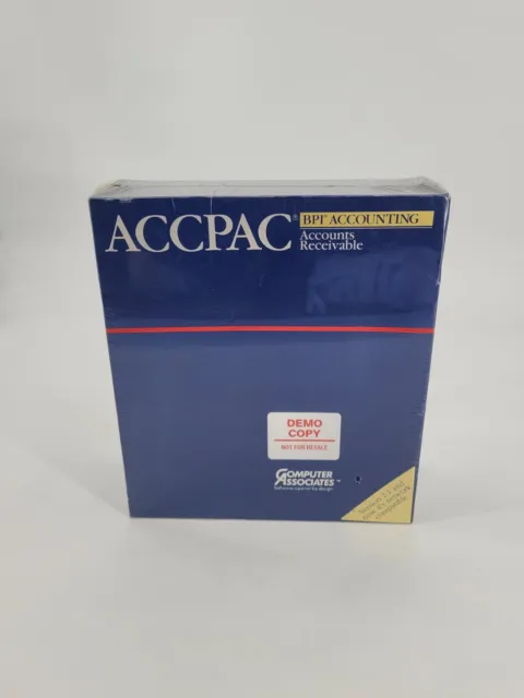 ACCPAC BPI Accounting US Payroll, Computer Associates CA 1987, Demo Copy, SEALED