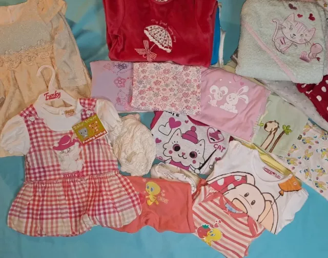 Baby Mädchen Frühling Sommer Bekleidungspaket Kleidung Set 35 Teile Gr. 62/68