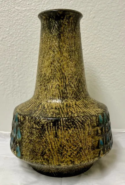 WEST GERMAN POTTERY Huge Vase MID-CENTURY MODERN Fat Lava by DUMLER & BREIDEN 3