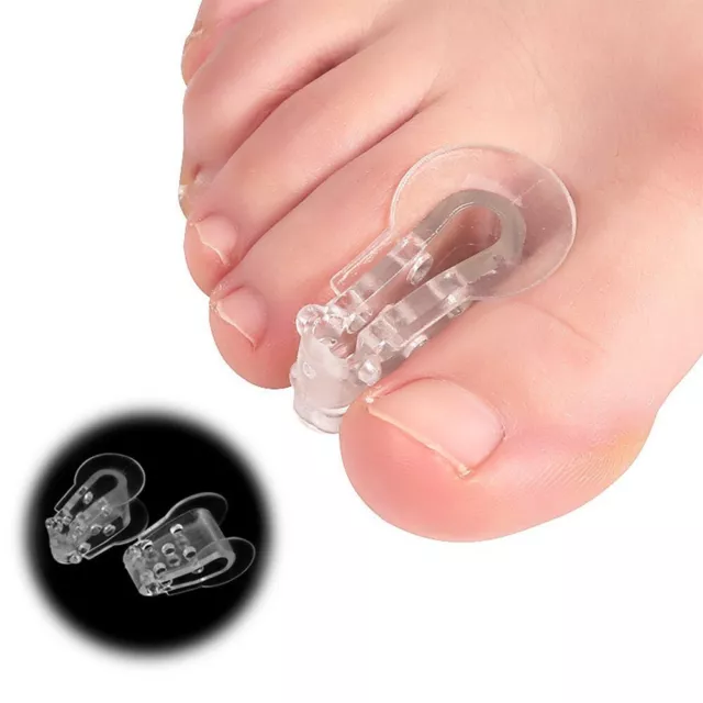 Splitter santé silicone transparent valgus 1 paire orteil adhéré gros orteil