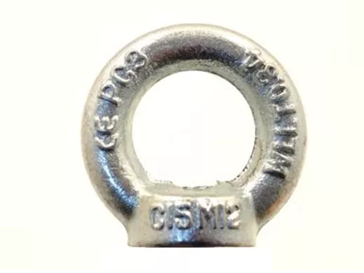 ANELLO OCCHIELLO FEMMINA PASSO DA 12 mm ZINCATO X SOLLEVAMENTO TRAZIONE GOLFARE