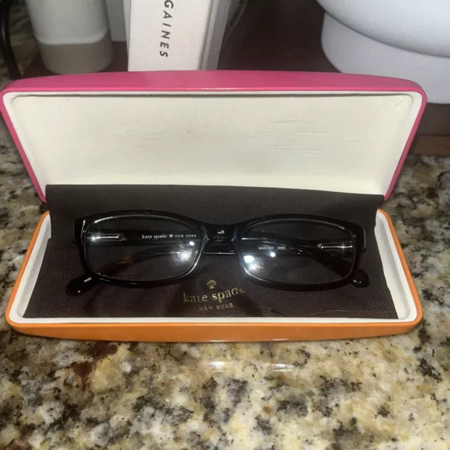 New Kate Spade NY Tortoise Check Pink Temples Eyeglasses Narcisa 0062 49 16 130