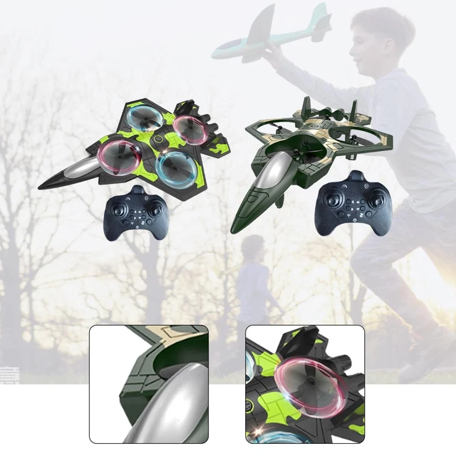 Colcolo – Avion RC En Mousse EVA – Chasseur 360° – LED – 18 Min De Vol – Dès 8 Ans – Cadeau Anniversaire