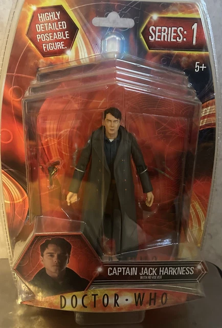 DOCTOR WHO FIGURES Captain Jack Harkness with Revolver Figure Series 1 ...