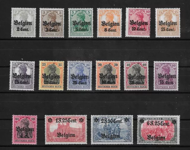 1916 Belgien aus Mi. 10-25 * ungebraucht Einzelmarken zur Auswahl