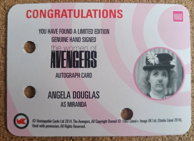 Women of the Avengers Unsigned & Unissued Angela Douglas PROOF Autograph card 2