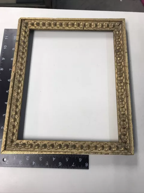 Antique Gold Gilt Gesso Ornate Picture Frame 8x10 Wood