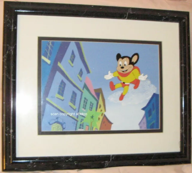 Mighty Mouse 1979-80 TV Animation Cel On Its Original Background (Hand-painted)