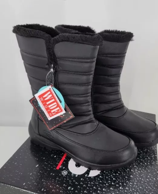 TOTES Womens Black JENNIFER Waterproof Winter BOOTS Size 9M