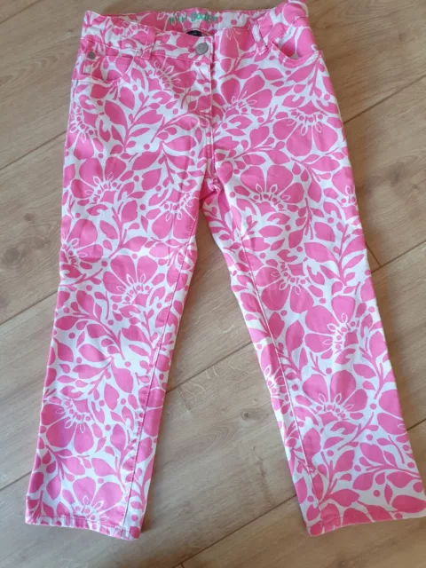 MINI BODEN pink floral Floral Denim Jeans 11- 12 Years