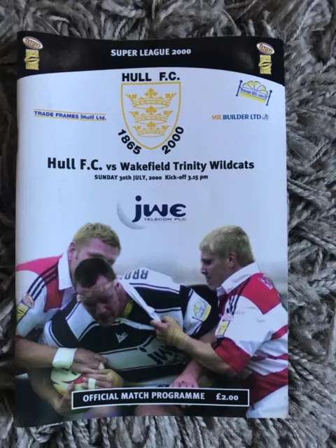 Hull fc v Wakefield rugby league Programmes 2000 Season