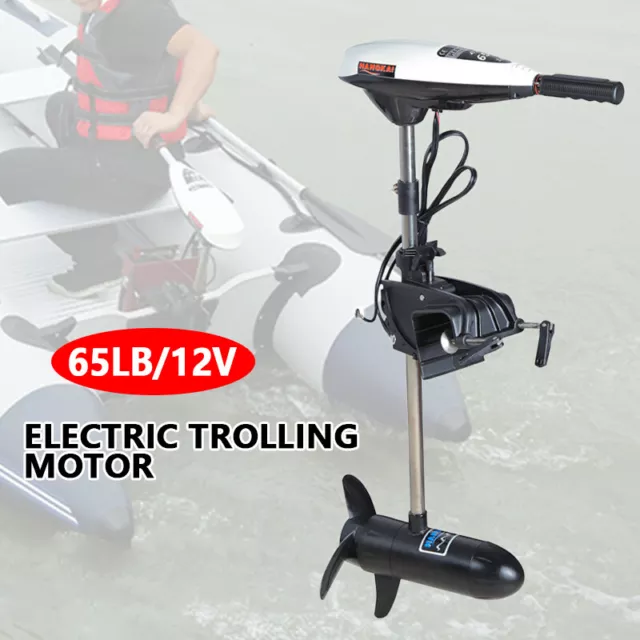 Heavy Duty Electric Trolling Motor Engine 12V 65lbs Outboard motor Marine Boat