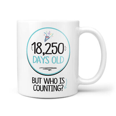 Gift Idea For 50th Fiftieth Birthday For Him Her 18,250 Days Old Present Mug