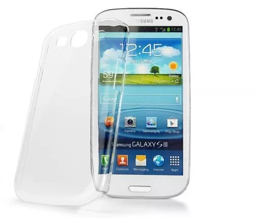 Custodia BACK cover TRASPARENTE per Samsung I9300 Galaxy S3 Rigida