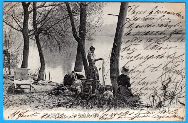 Cpa 95 Chaponval - Les Bords De L'oise