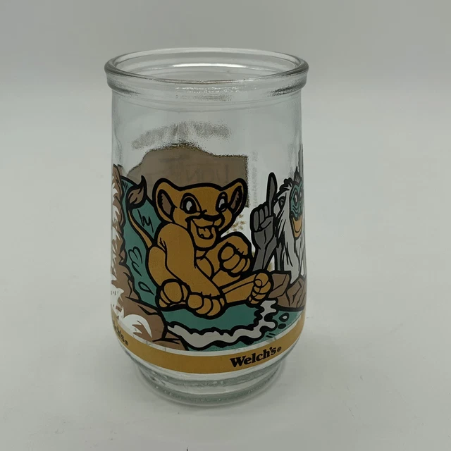 WALT DISNEY Welch's Jam/Jelly Glass/Jar/Cup The Lion King II Simba