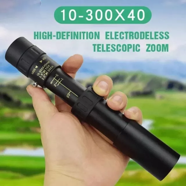 10-300X Zoom HD Portable Strong Binoculars Long Range Professional Monocular