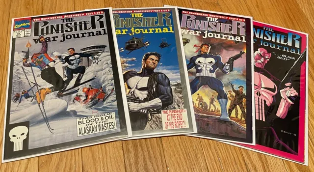 Marvel Punisher War Journal (1988) #31 32 33 34 Jusko Kubert Lot of 4 VF- to NM