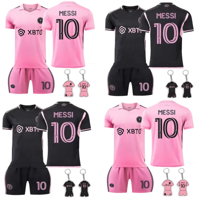 23/24 Kids No.10 Soccer Jersey Outfits Shirt Shorts Football Sets Keychain Sport