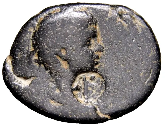 CERTIFIED Biblical Ancient Roman Coin RARE Decapolis. Petra. Caracalla Tyche C/M