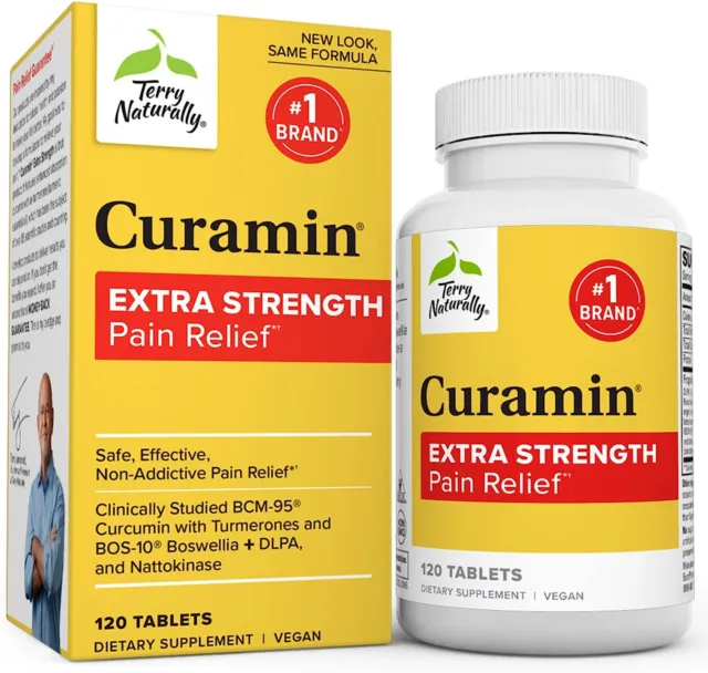 Terry Naturally Curamin Pain Relief Extra Strength - 120 Tablets Exp:01/27