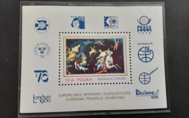 Poland 1979 - European Philatelic Exhibitions MNH minisheet MS2630