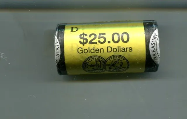 2002 D $25 Sacagawea Native American Dollar Government Wrapped Roll 4198N