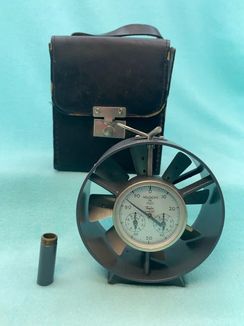 Vtg Coal Mining Miners Taylor H432 Air Flow Speed Velocity Feet Anemometer Meter