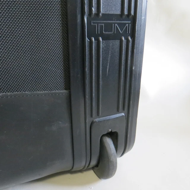 Black Tumi Alpha Expandable Wheeled Rolling Suitcase 10