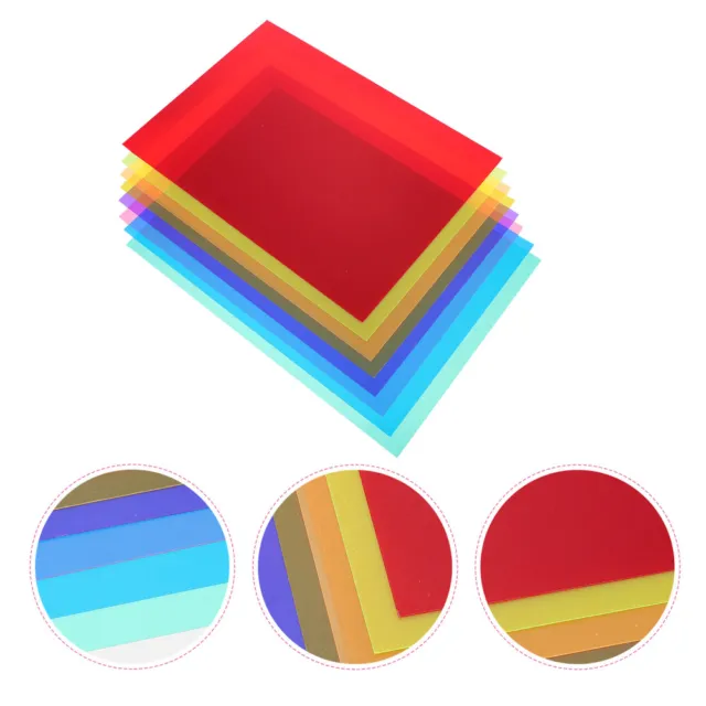 8 Pcs Overlays Light Filter Color Pvc Sheet Colored Paper Film