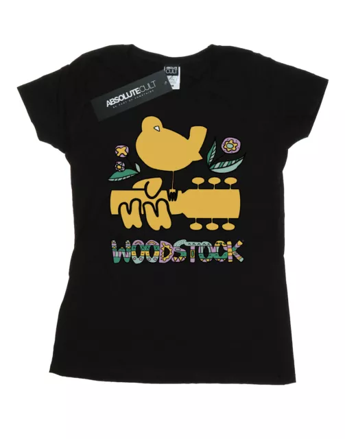 Offizielles T-Shirt Woodstock Bird aztekisches Muster Damen Mädchen