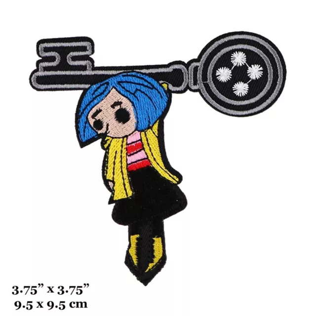 Coraline Doll Horror Movie Character And Key Embroidered Iron On Patch