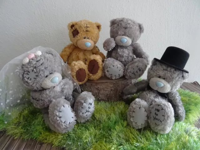 🐝 4 x Teddybär Me to You Brautpaar Hochzeit Bär Teddy Stofftier Sammlung