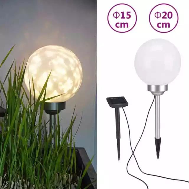 HI Lampe Boule Solaire Rotative à LED de Jardin Lumière Éclairage Terrasse HI