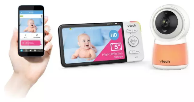 VTech RM5754HD Smart Video Monitor With 5'' Display And 1080p HD Camera White