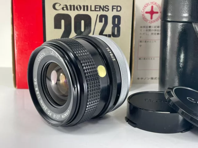 [ EXC+ 3 Leer ] Canon Fd 28mm F/2.8 S. C. Sc Gran Angular Mf Lente De Japón