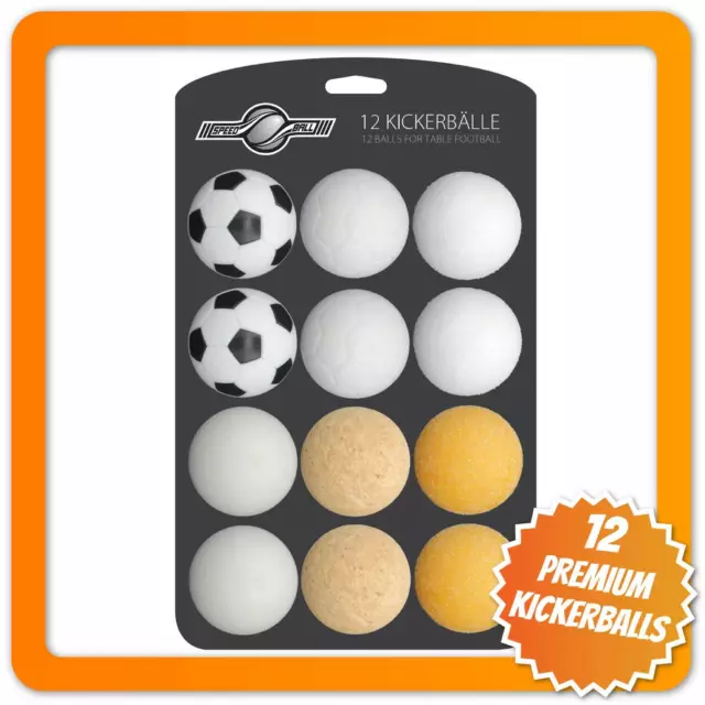 12x Stück Kickerbälle Kickerball Tischkicker Tischfussball Bälle 35mm - 6 Sorten