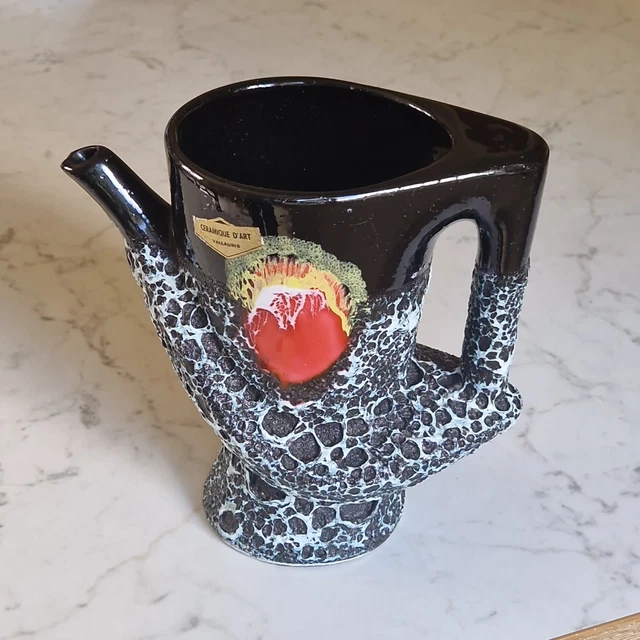 Service à Crème Et Sucre En Verre Améthyste – Pichet, Bol, Vase Art Déco