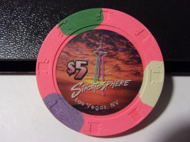 STRATOSPHERE HOTEL CASINO $5 hotel casino gaming poker chip - Las Vegas, NV