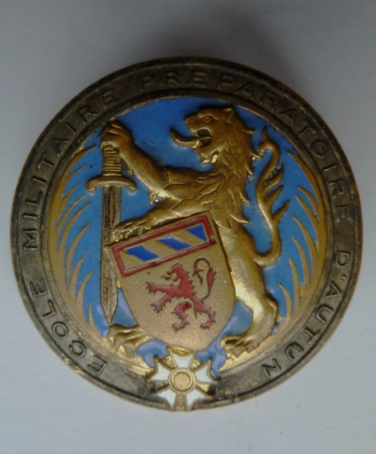 Insigne EMP AUTUN Vintage 1980 - Ecole Militaire Préparatoire Badge Original France