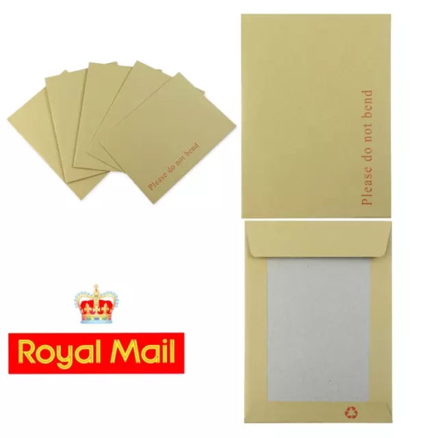 C5/A5 (229x162mm) CARDBOARD BACKED ENVELOPES Please Do Not Bend Hard Back Board