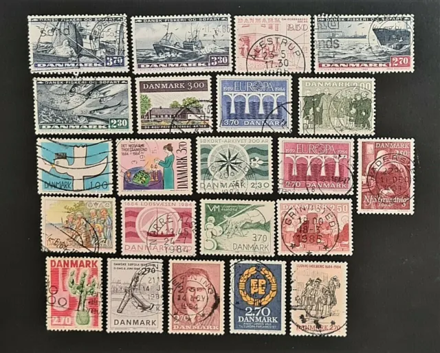 STAMPS DENMARK 1980's VARIOUS USED - #420a